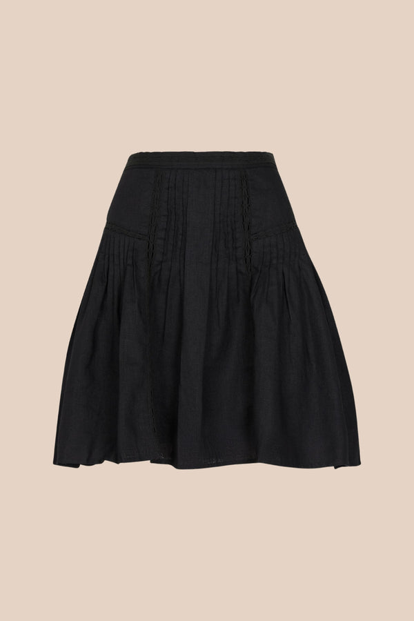 Line Of Oslo Ariel Linen Skirt Skirt Black 097
