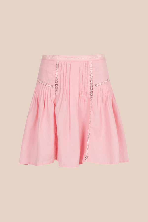 Line Of Oslo Ariel Linen Skirt Skirt Pink 002