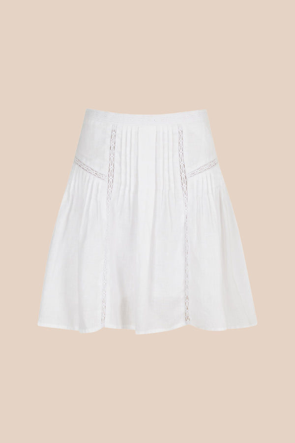 Line Of Oslo Ariel Linen Skirt Skirt White 001