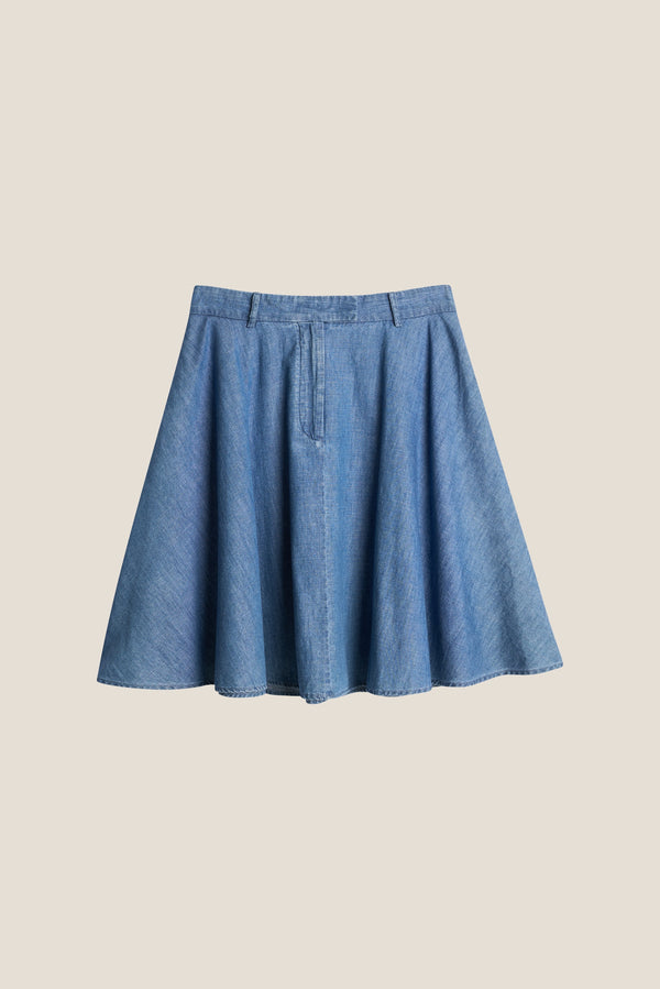 Line Of Oslo Aslaug Denim Skirt Skirt Dark denim