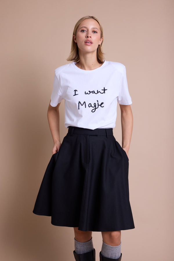Line Of Oslo Aslaug Solid Skjørt Skirt Black 097
