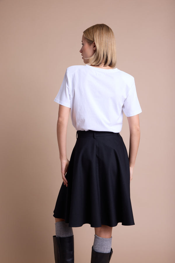 Line Of Oslo Aslaug Solid Skjørt Skirt Black 097
