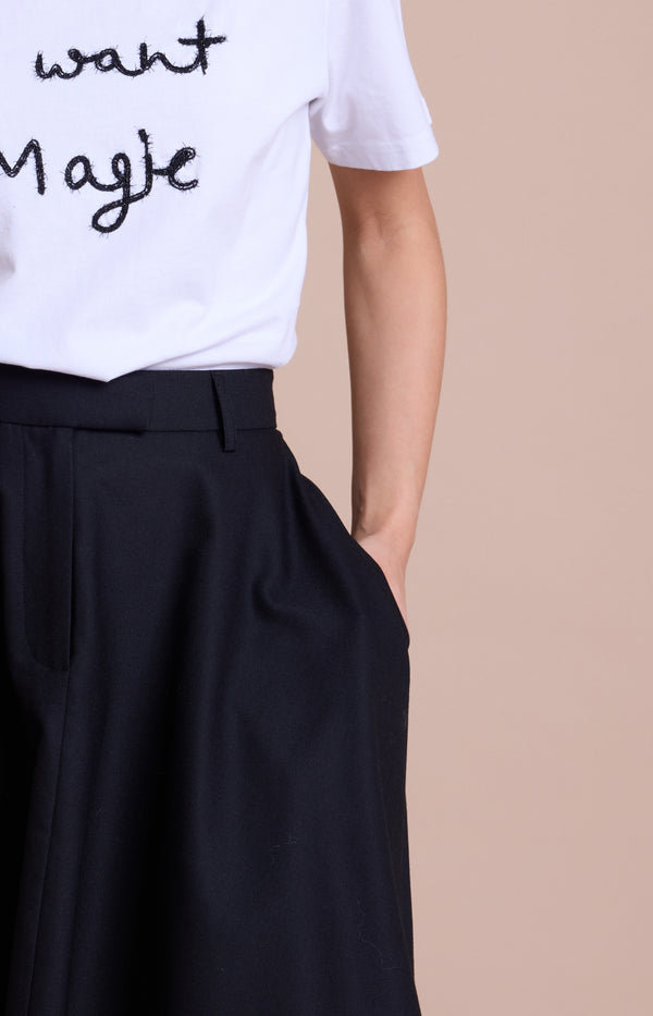 Line Of Oslo Aslaug Solid Skjørt Skirt Black 097