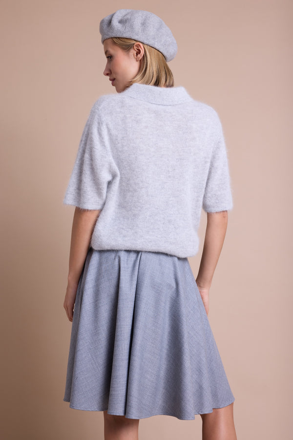Line Of Oslo Aslaug Solid Skjørt Skirt Grey 005
