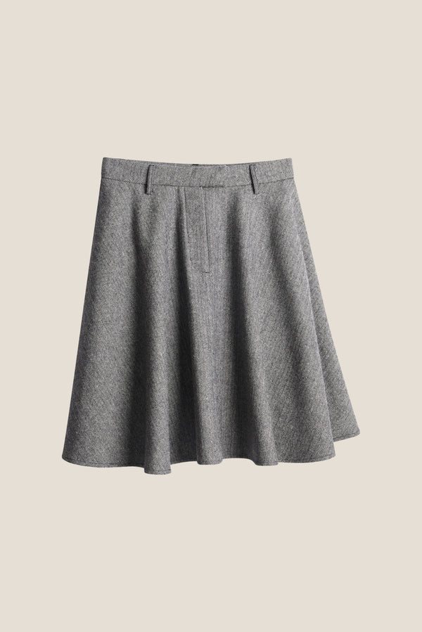 Line Of Oslo Aslaug Tweed Skjørt Skirt Black 097