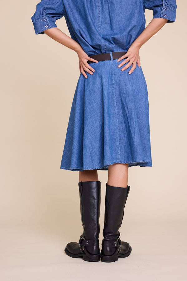 Line Of Oslo Aslaug Denim Skirt Skirt Dark denim