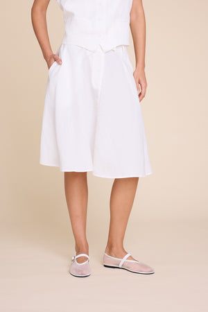 Line Of Oslo Aslaug Linen Skirt Skirt White 001