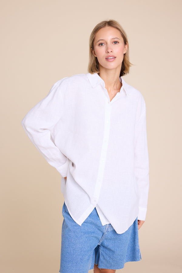 Line Of Oslo Basic 25 Shirt Top White 001