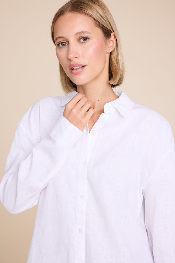Line Of Oslo Basic 25 Shirt Top White 001