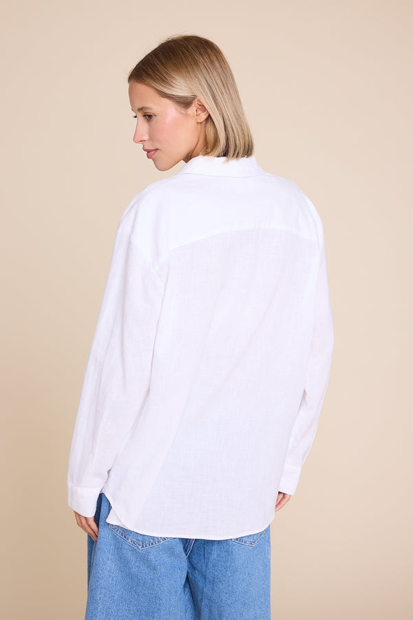 Line Of Oslo Basic 25 Shirt Top White 001
