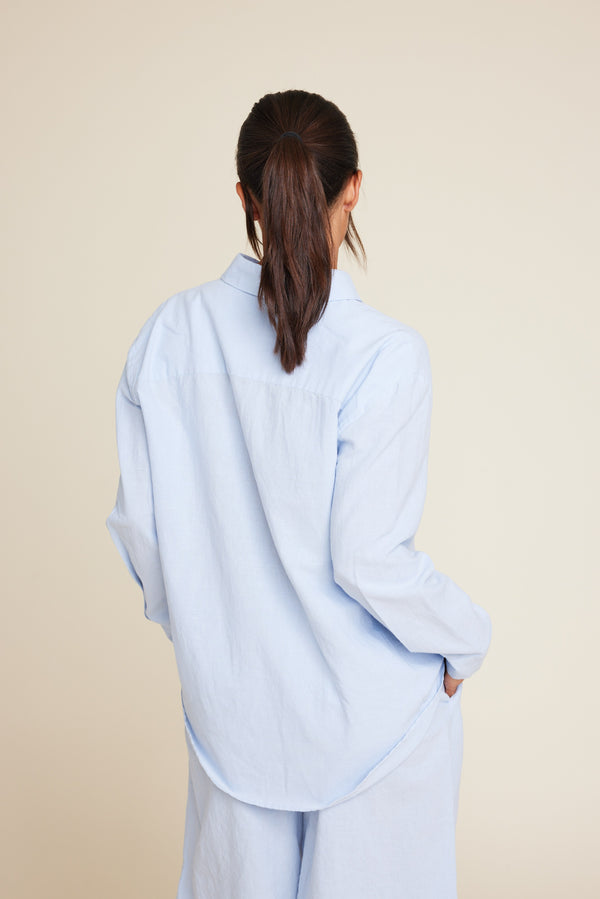 Line Of Oslo Basic 25 Shirt Top Light Blue 003