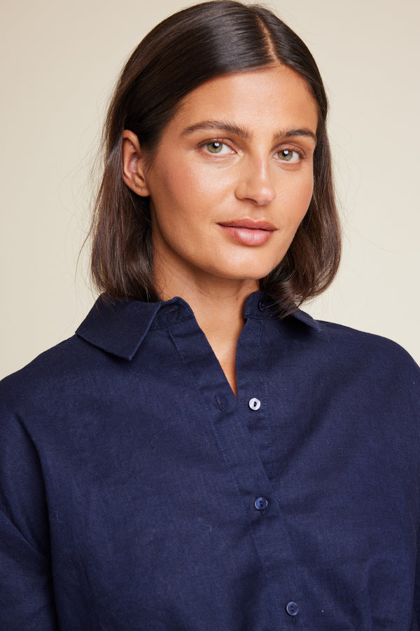 Line Of Oslo Basic 25 Shirt Top Blue 066