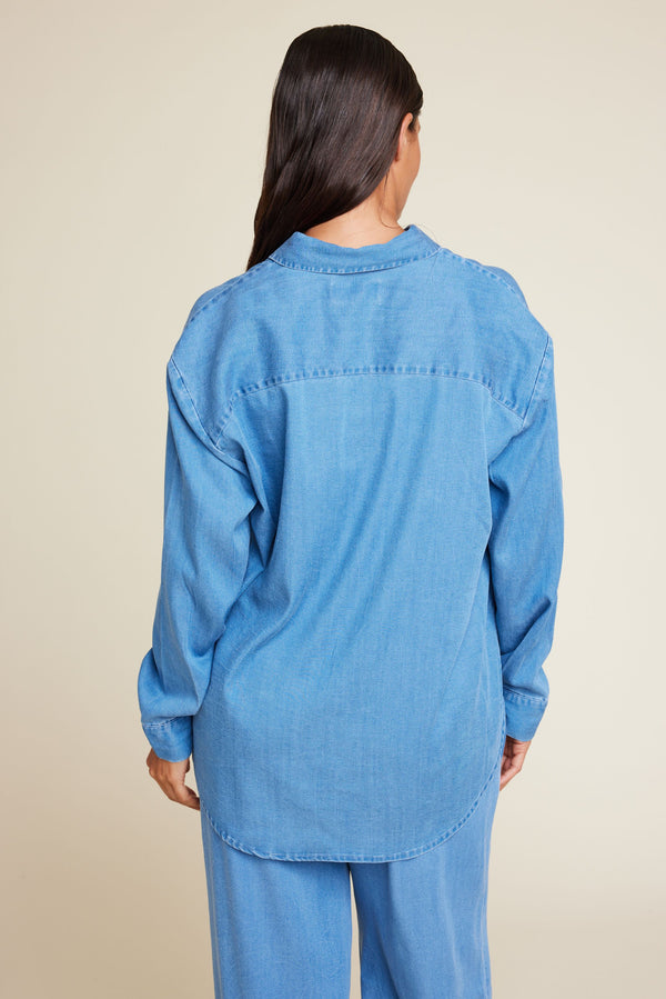 Line Of Oslo Basic Tencel Tops Denim 099