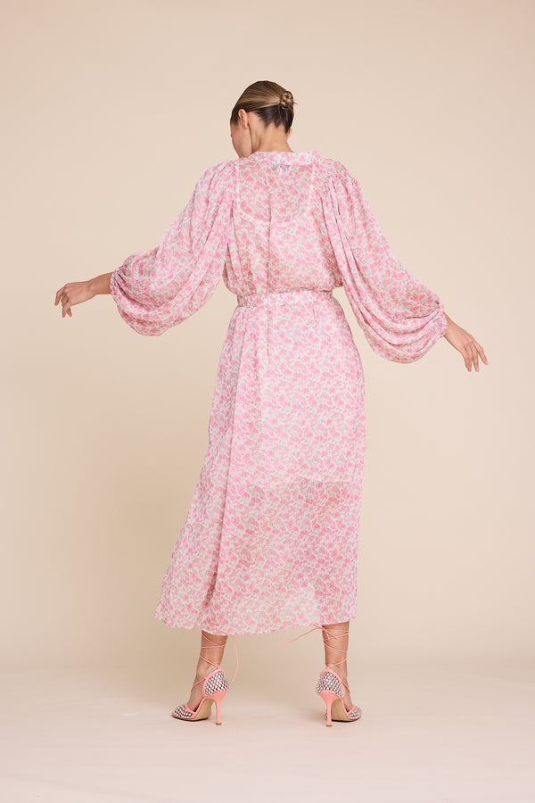 Line Of Oslo Billy Flower Dress Dress Pink 002