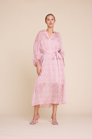 Line Of Oslo Billy Flower Dress Dress Pink 002