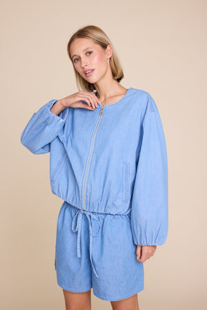 Line Of Oslo Bomber Denim Jacket Jacket Light denim