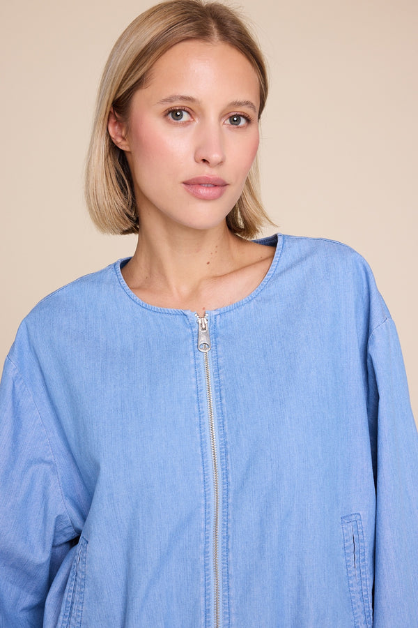 Line Of Oslo Bomber Denim Jacket Jacket Light denim