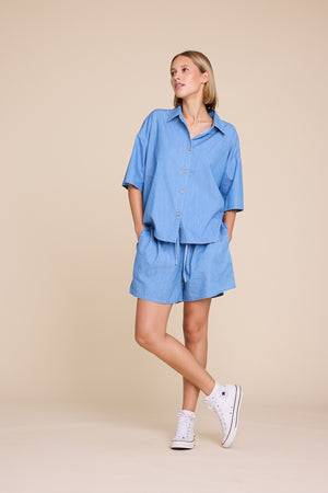 Line Of Oslo Boy Friend Shorts Short Light denim