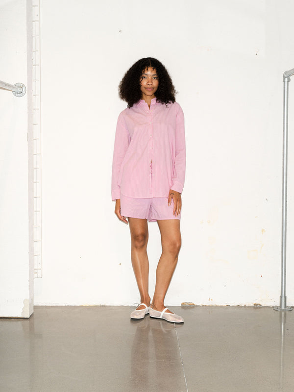 Line Of Oslo Boyfriend Shorts Shorts Pink 002