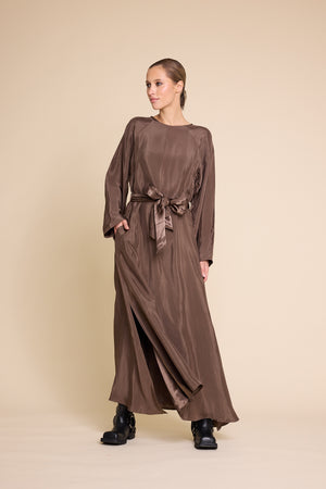 Line Of Oslo Bridget Long Dress Dress Brown 063