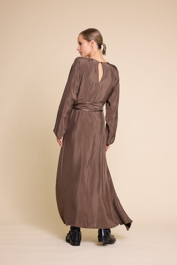 Line Of Oslo Bridget Long Dress Dress Brown 063