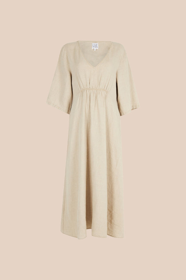 Line Of Oslo Britney Linen Dress Dress Sand 069