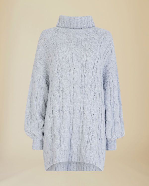 Line Of Oslo Britt Sweater Knitted sweaters Grey Melange 006