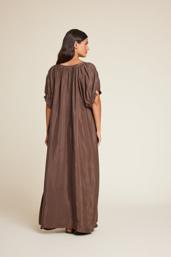 Line Of Oslo Britt Viscose Dress Dress Brown 063