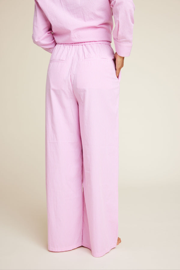 Line Of Oslo Bud Stripe Trousers Trouser Pink 002