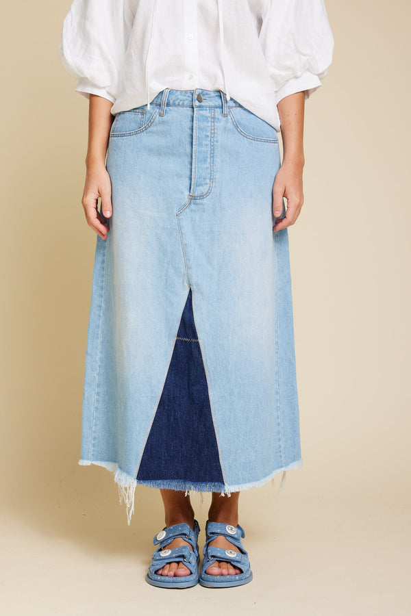 Line Of Oslo Buffalo Denim Skirt Skirts