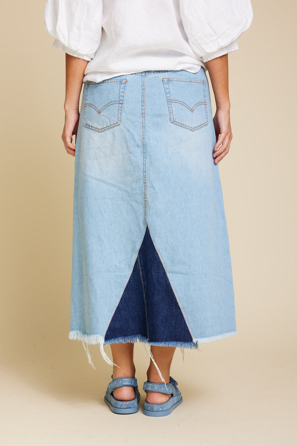 Line Of Oslo Buffalo Denim Skirt Skirts