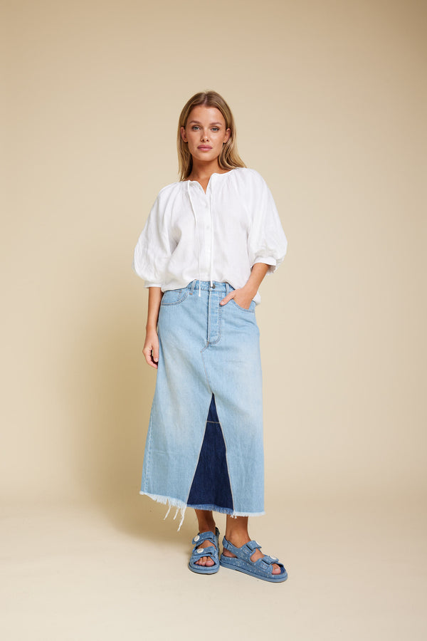 Line Of Oslo Buffalo Denim Skirt Skirts As is 136