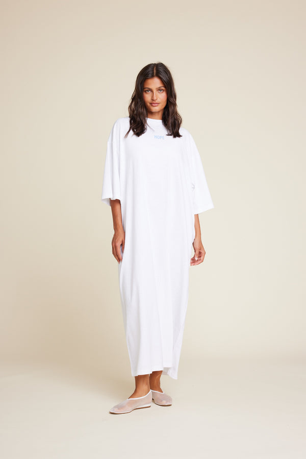 Line Of Oslo Chill Dress Tops White 001