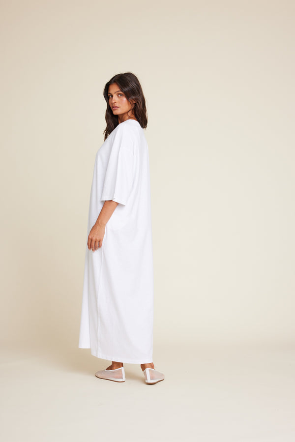 Line Of Oslo Chill Dress Tops White 001