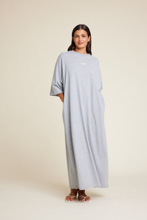 Line Of Oslo Chill Dress Tops Grey Melange 006