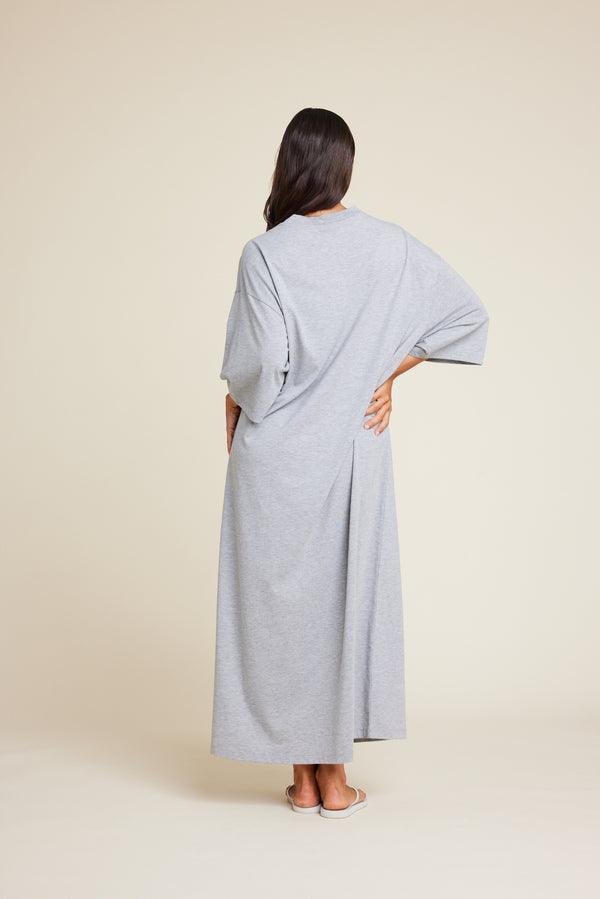 Line Of Oslo Chill Dress Tops Grey Melange 006