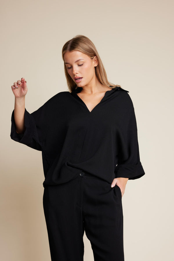 Line Of Oslo Classy Blouse Blouse Black 097