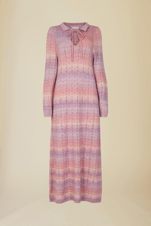 Line Of Oslo Crockett Dress Knitted dresses Pink 002