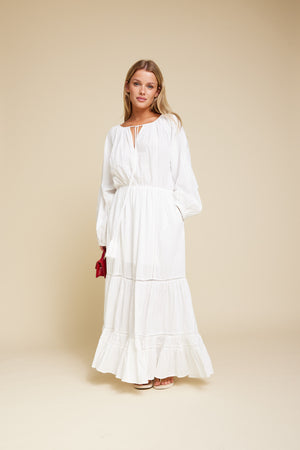 Line Of Oslo Dakota Solid Dress Dress White 001