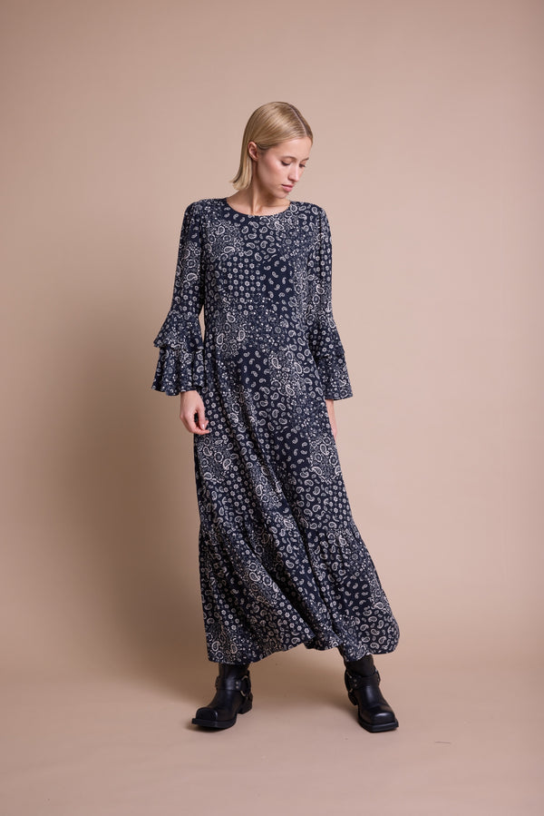 Line Of Oslo Daughter Paisley Kjole Dress As is 136