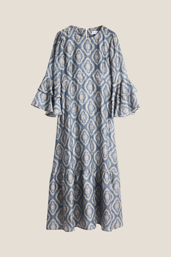 Line Of Oslo Daughter Print Kjole Dress Blue 066