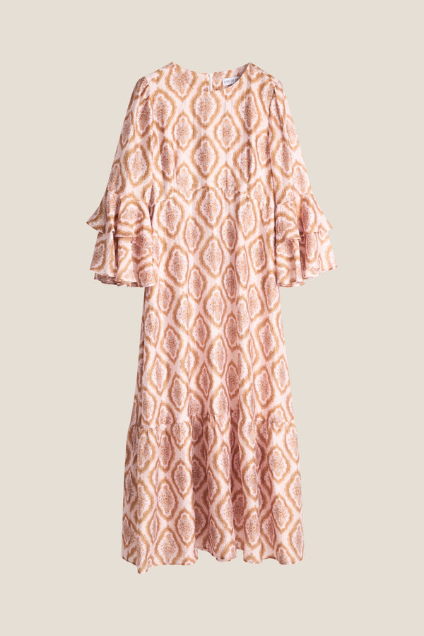 Line Of Oslo Daughter Print Kjole Dress Blue 066