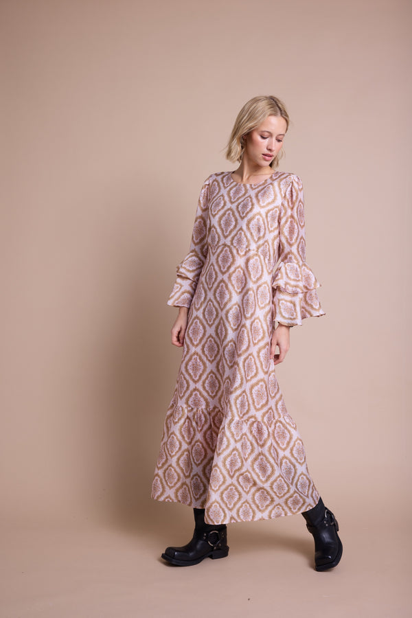 Line Of Oslo Daughter Print Kjole Dress Pink 002