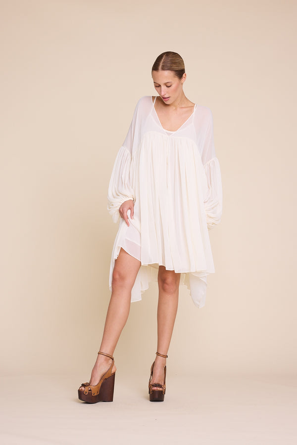 Line Of Oslo Dawn Solid Dress Dress Creme 091