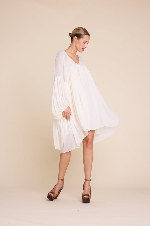 Line Of Oslo Dawn Solid Dress Dress Creme 091