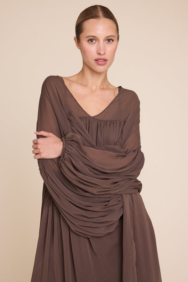 Line Of Oslo Dawn Solid Dress Dress Dark brown