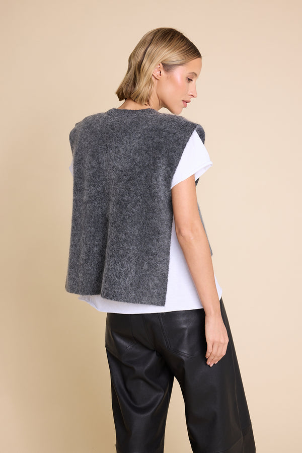 Line Of Oslo Dog Strikket Vest  Antracite 004