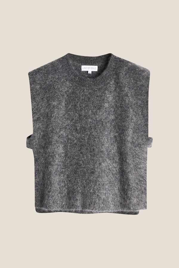 Line Of Oslo Dog Strikket Vest  Antracite 004