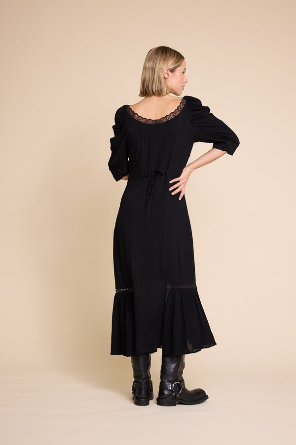 Line Of Oslo Dorothy Solid Dress Dress Black 097