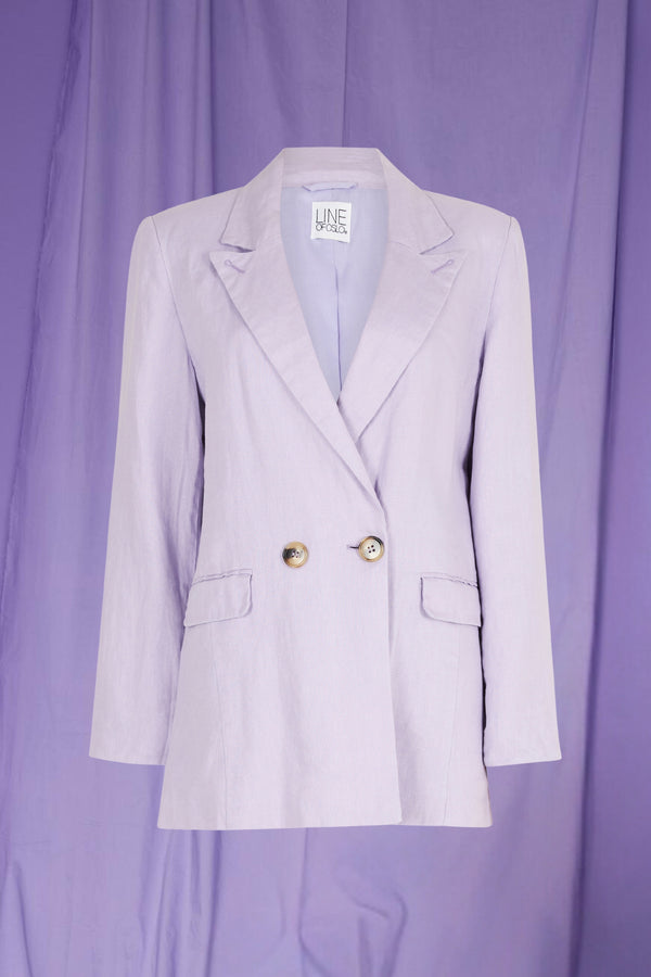 Line Of Oslo Earth Linen Blazer Blazer Purple